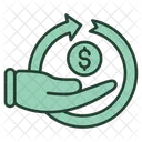 Aktualisieren Dollar Hand Symbol