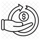 Aktualisieren Dollar Hand Symbol