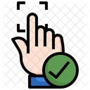 Akzeptierter Fingerabdruck  Symbol