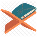 Closed Quran On The Reading Board Board Presentation Icon