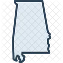 Alabama Map Alabama Vincent Icon