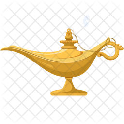 Aladdin Lamp Icon - Download in Flat Style