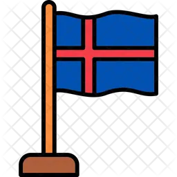 Aland Islands Flag Icon