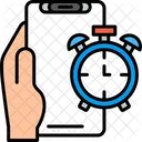 Alarm Hand Holding Phone Alert Icon