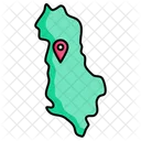 Albania map  Icon