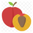 Melocoton Albaricoque Fruta Icono