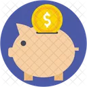 Cerdito Banco Dinero Icono