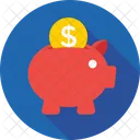 Cerdito Banco Dinero Icono