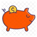 Cerdito Banco Banca Icono