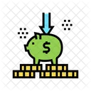 Poner Dinero Cerdito Icono