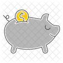 Cerdito Banca Banco Icono