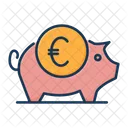 Dinero Cerdito Negocio Icono