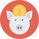 Cerdito Banco Dinero Icono