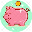 Cerdito Banco Dinero Icono