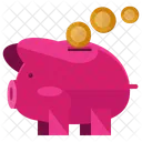 Cerdito Banco Banca Icono