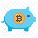 Alcancía bitcoin  Icono