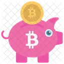 Alcancía bitcoin  Icono