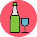 Christmas Wine Party Wine Happy New Year Icon