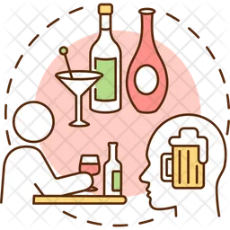 Alcohol addiction  Icon