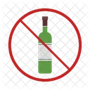 Alcohol Ban Forbidden Alcohol Not Allowed Icon