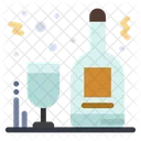 Alcohol Bottle Wine Bottle Wine Glass Icon