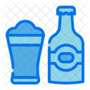 Alcohol bottle and glass  Icon