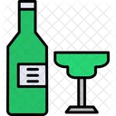 Alcohol Drink Wine Bottle Glass Beer Beverage Bar Party  Icon