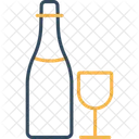 Christmas Wine Party Wine Happy New Year Icon
