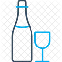 Christmas Wine Party Wine Happy New Year Icon