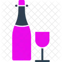 Christmas Wine Party Wine Happy New Year Icon