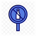 Prohibido El Alcohol Alcohol Bebida Icono