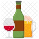 Alcoholic Drink Wine Bottle Bear Glass Icon