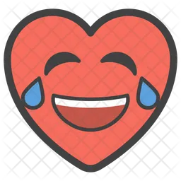 Corazón de alegría Emoji Icono