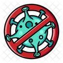 Aviso De Bacterias Bacterias Seguranca Ícone