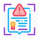 Alerta De Certificado Erro De Certificado Ícone