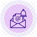 Email Alert Icone De Contorno Preto Ícone