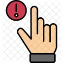 Alerta De Mano Mano Alerta Icono