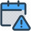 Calendario Alerta Advertencia Icono