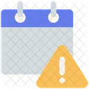 Calendario Alerta Advertencia Icono
