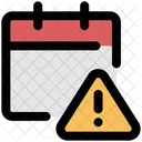 Calendario Alerta Advertencia Icono
