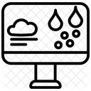 Icone De Linha De Alerta Meteorologico Ícone