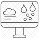 Icone De Linha Fina De Alerta Meteorologico Ícone