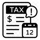 Advertencia De Impuestos Alertas De Impuestos Notificacion De Impuestos Icono