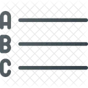 Alfabetico Lista Alinhamento Ícone