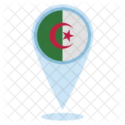 Algeria Location Flag Icon