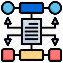 Algorithm Icon - Download in Colored Outline Style