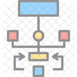 Algorithm Icon - Download in Colored Outline Style