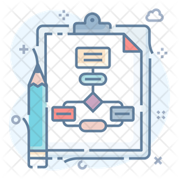 Algorithm Process Icon   Download In Colored Outline Style