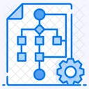 Algorithmus Datenfluss Sitemap Symbol