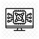 Algorithmus Bildschirm Quanten Symbol